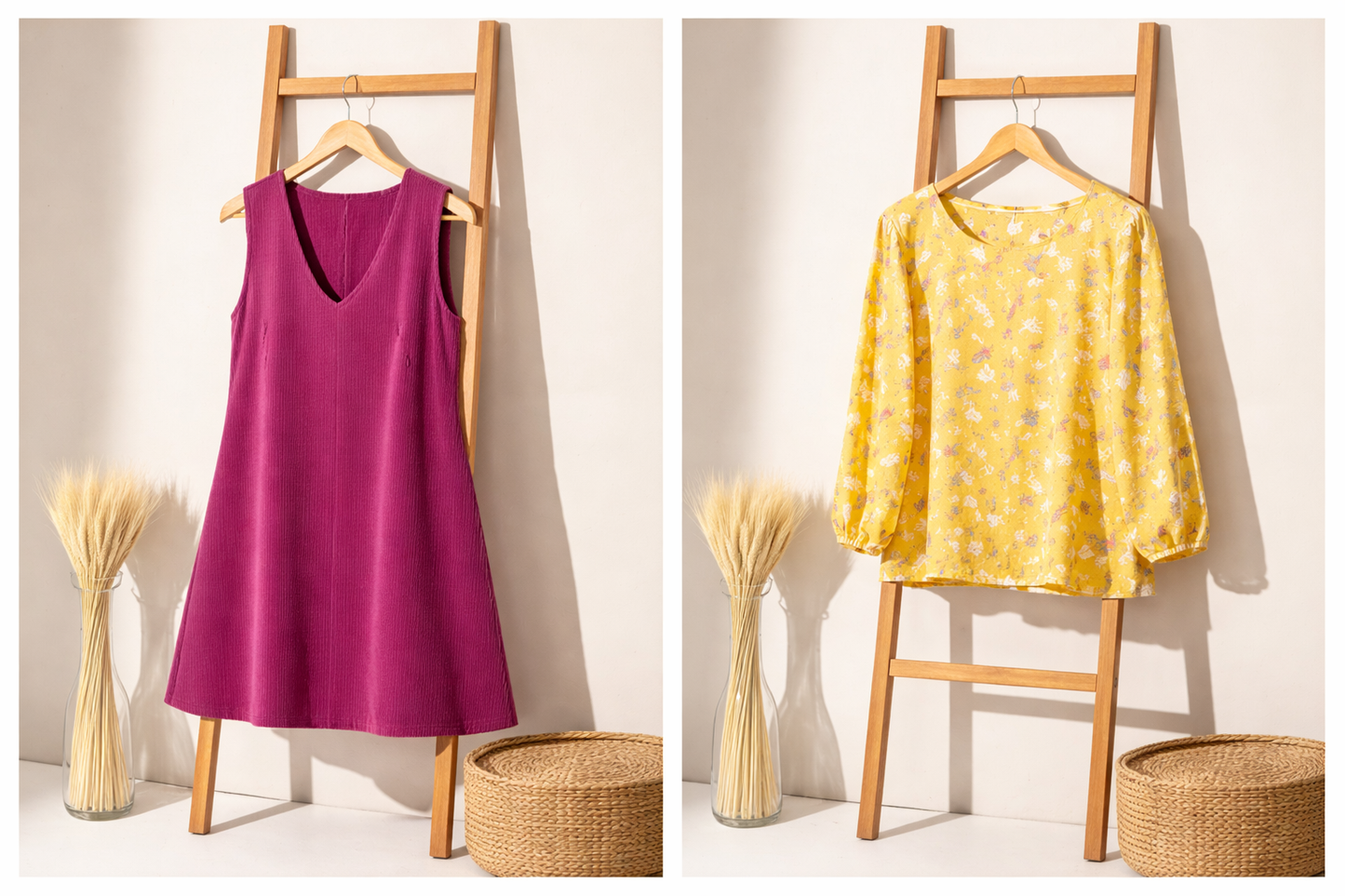 Χειροποίητο Φόρεμα Pinafore από Κοτλέ – Violet