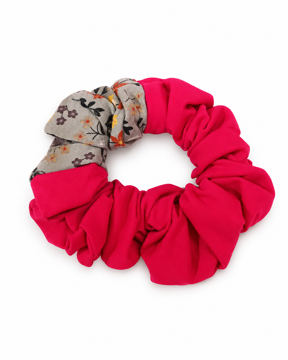 Floral Red Mix Scrunchie