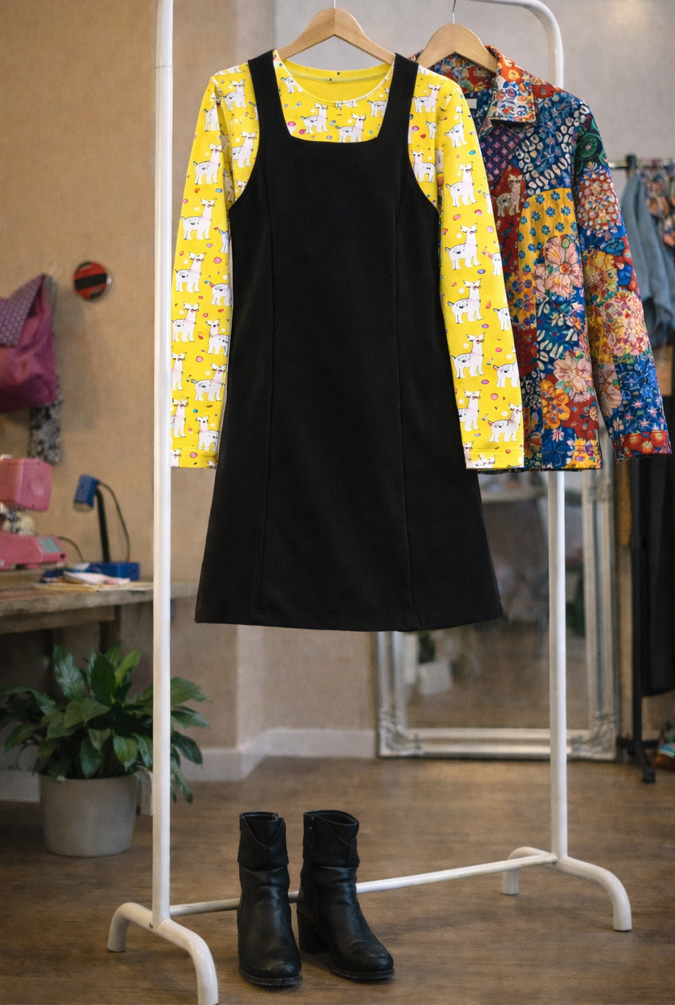 Μαύρο Φόρεμα Pinafore