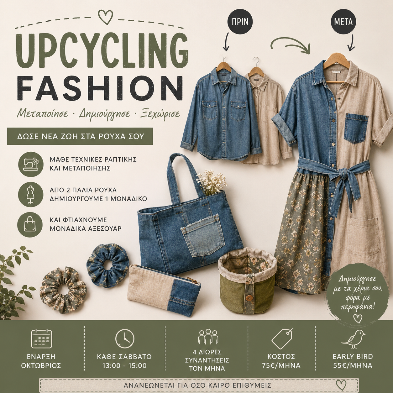 Upcycling Fashion | Σεμινάριο Μεταποίησης Ρούχων