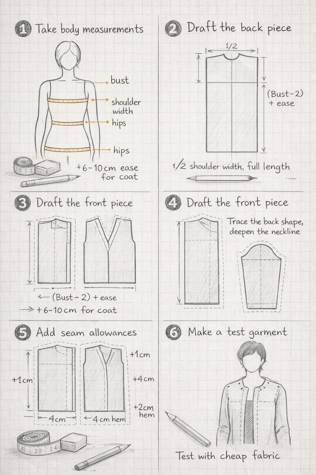 Πώς να Φτιάξεις το Δικό σου Πατρόν Πανωφοριού (Beginner Guide)