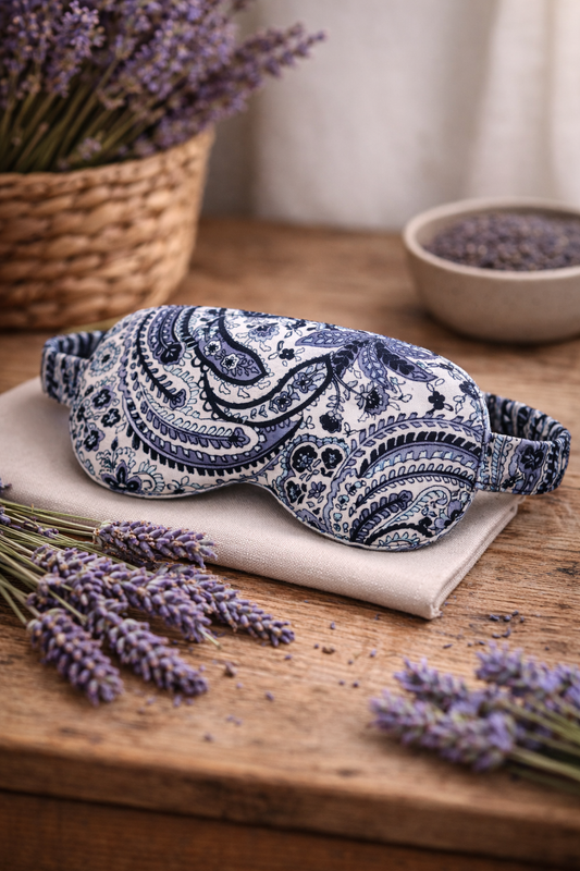Μάσκα Ύπνου με Λεβάντα – Χειροποίητη Cotton Sleep Mask για Χαλάρωση & Ύπνο