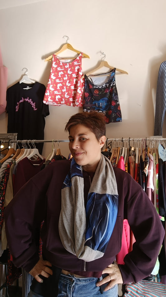 κασκόλ φουλαρι aqua