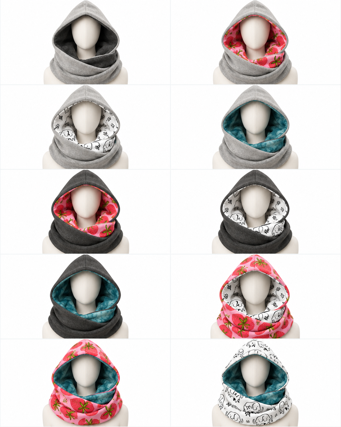 Snood με κουκούλα